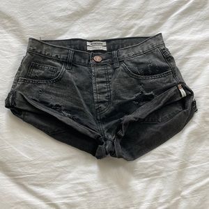 One teaspoon shorts! Washed black denim